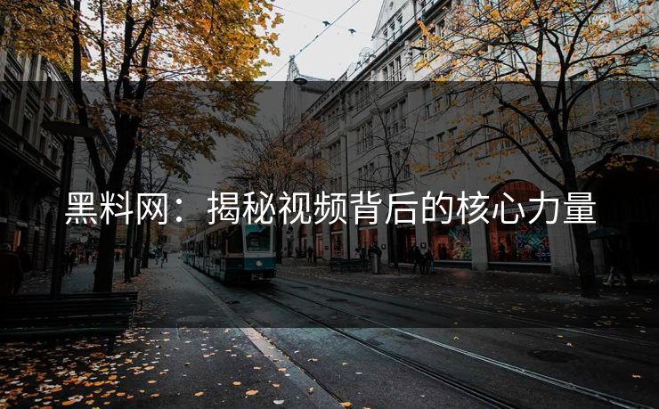 黑料网：揭秘视频背后的核心力量
