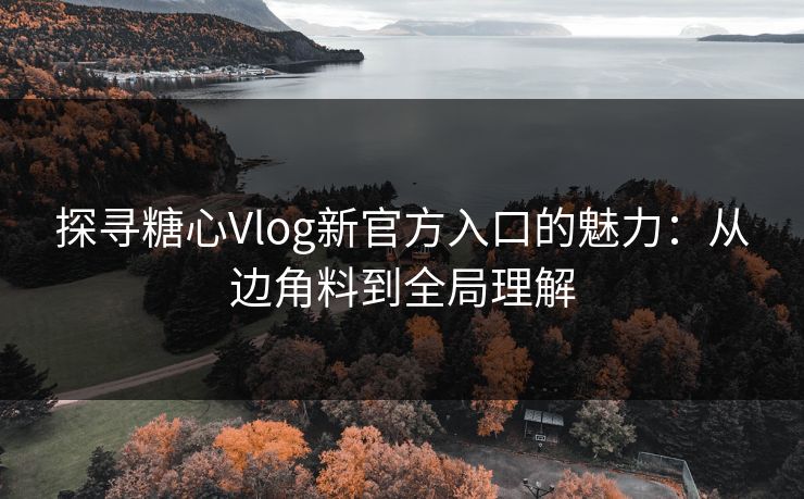 探寻糖心Vlog新官方入口的魅力:从边角料到全局理解
