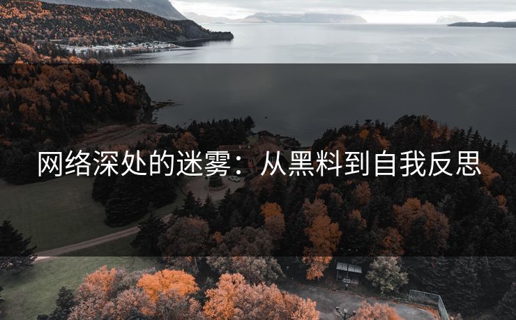 网络深处的迷雾:从黑料到自我反思 网络深处的迷雾:从黑料到自我反思